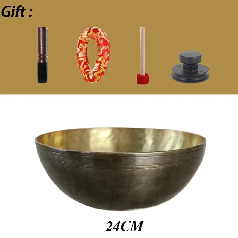 Nepal Handmade Singing Bowl Brass Sound Bowl Engraving Line Meditation Yoga Copper Buddha Tibetan Bowls Sound Healing Therapy