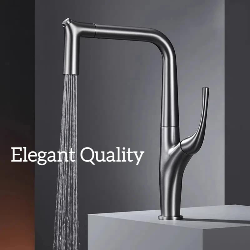 Kitchen Faucet Extractible Water Filter Brass Crane Faucet for Kitchen Mounting On Floor Faucet Black Washer Faucet 3 Way Kitchen Faucet