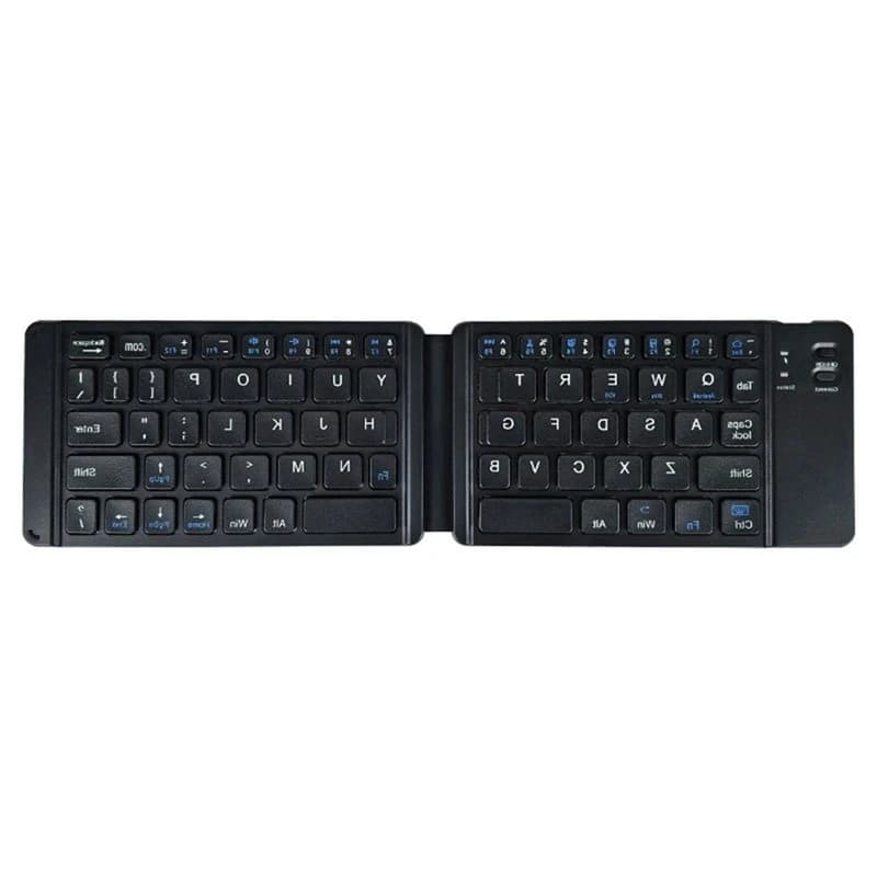 Solid Foldable Bluetooth Keyboard, Rechargeable Ultra Slim Keyboard For Smartphone Tablet And Laptop