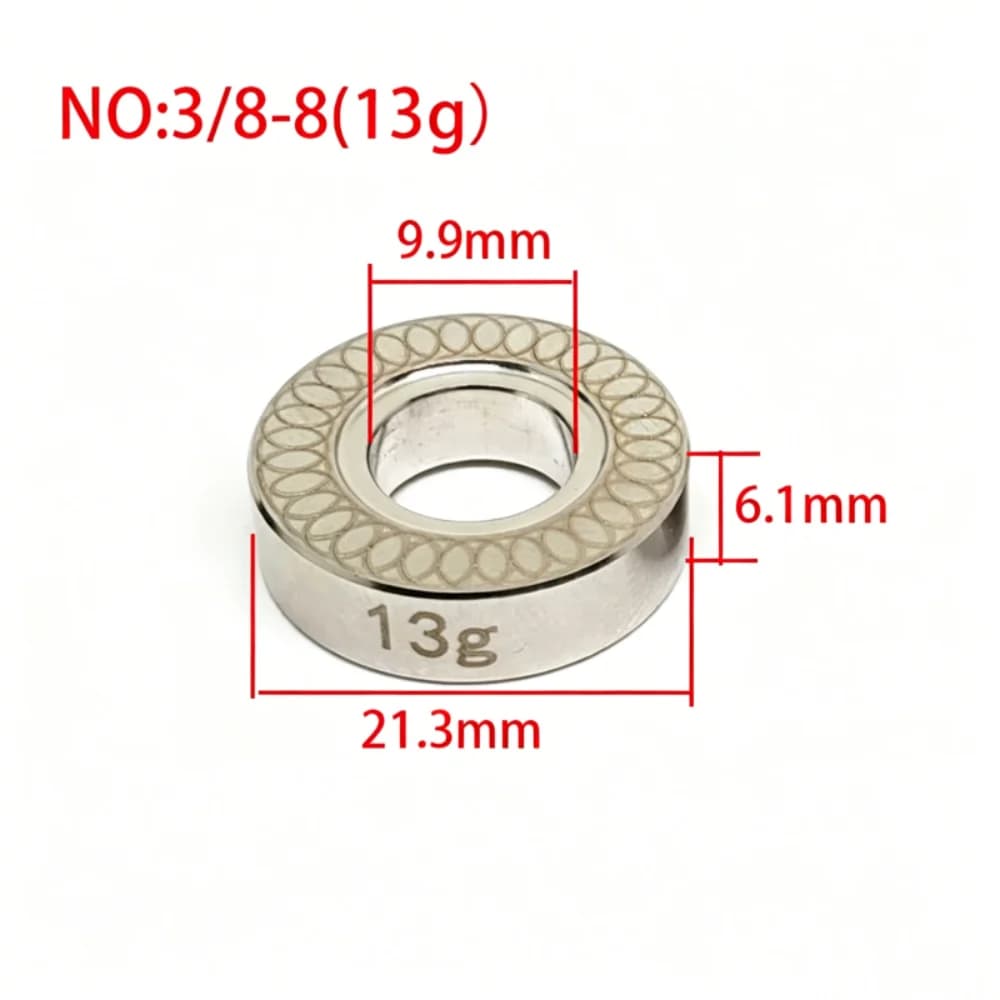 Stainless Steel Billiard Stick Weight Ring Front And Rear Exquisite Pool Cues Balance Rings Silver 8g/10g/13g