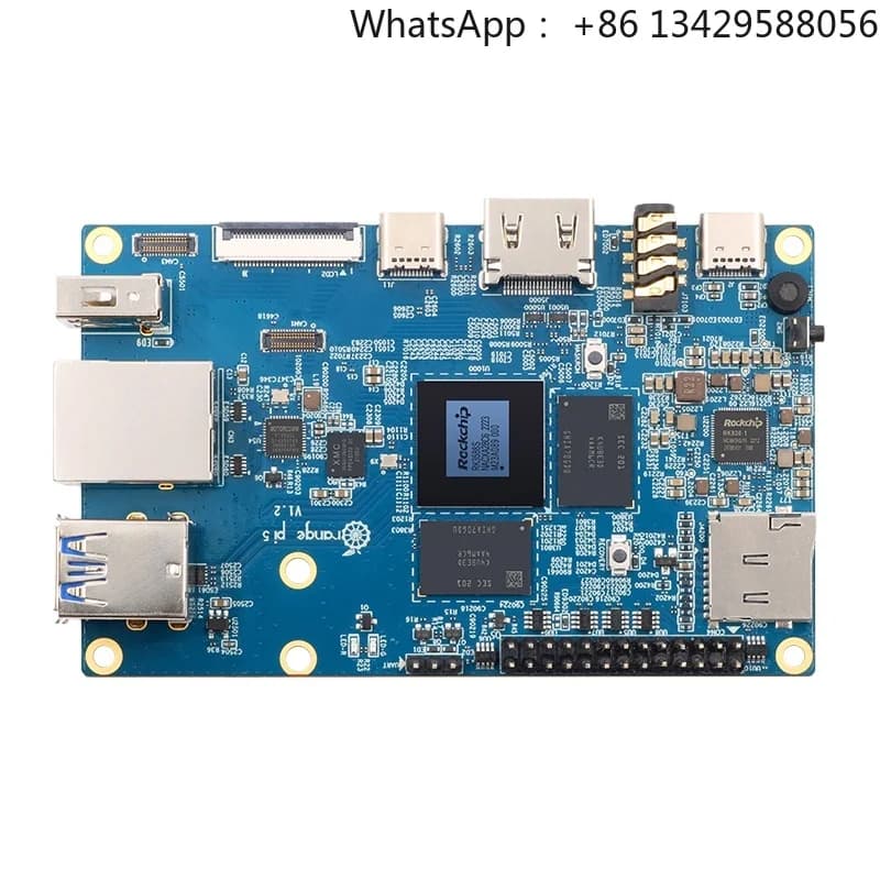 Orange Pi 5 8GB RK3588S, Modulo PCIE con WiFi+BT Esterno, Computer a Scheda Singola con SSD e Ethernet Gigabit, Esegue Sistemi Operativi Android e Debian