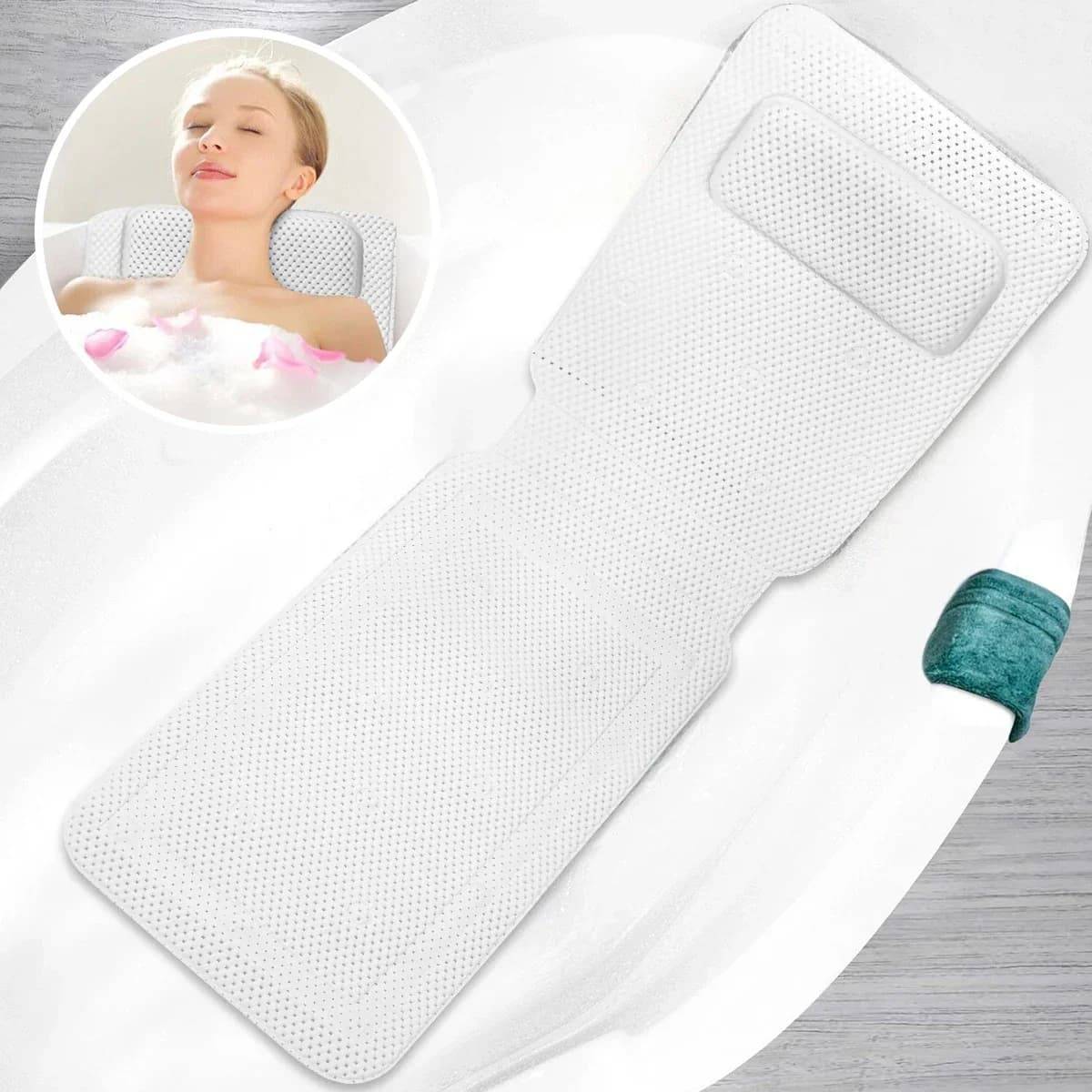 Bathtub Mat Body-wide Bathtub Pad Bearing 30 Sliding Spa Shower Suction Cup Spa Head Neck Head Massage Bathroom