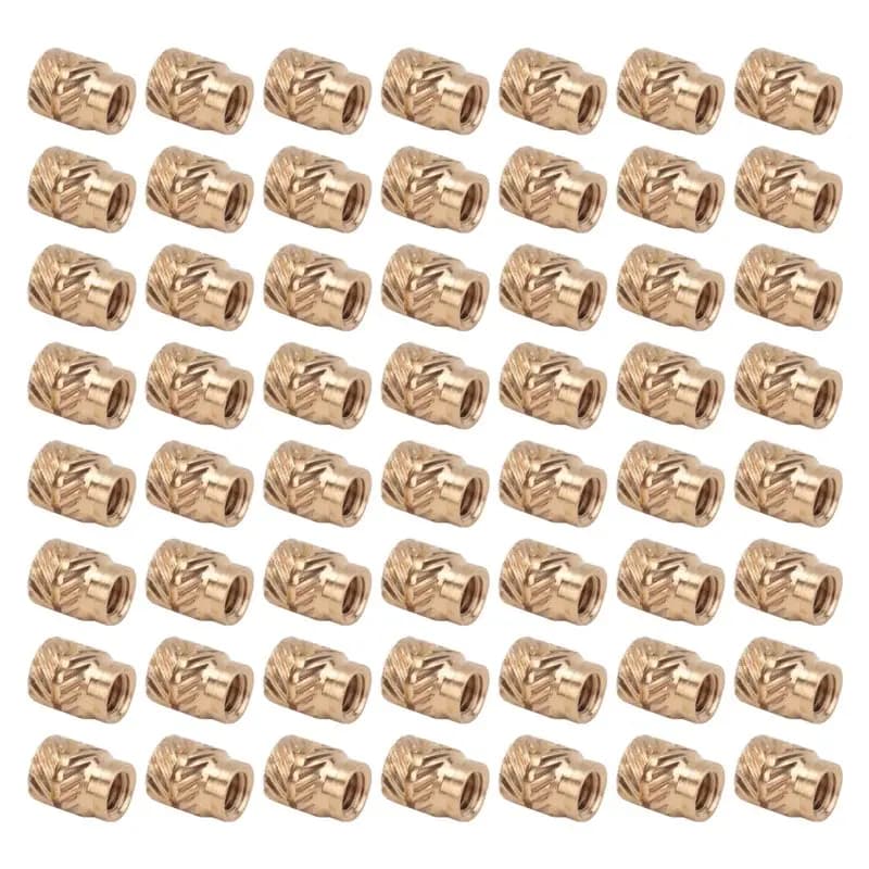 AT05-120Pcs M3X5.7-OD4.6 Inserti Filettati in Ottone Zigrinato Resistenti al Calore per Stampanti 3D