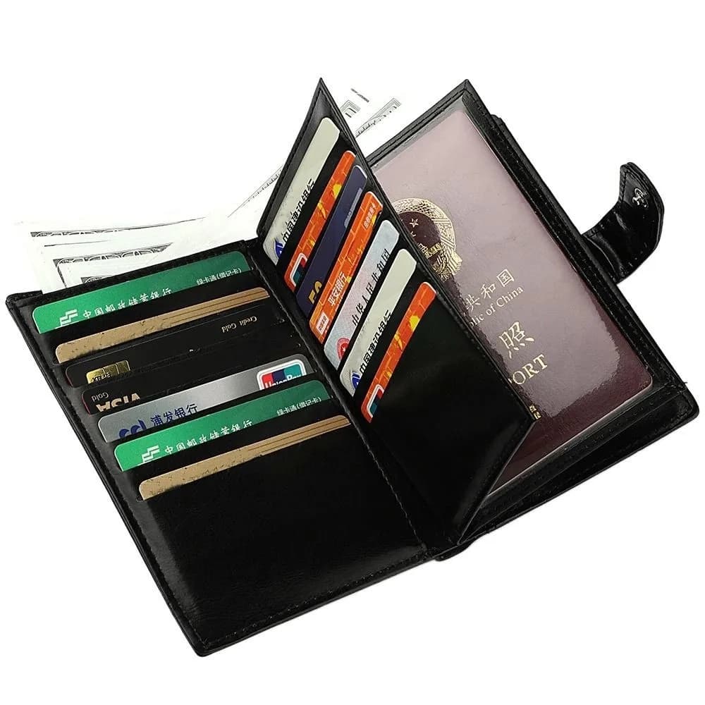 Porta Biglietti in PU, Custodia per Carte, Borsa Porta Certificati, Porta Passaporto Donna, Porta Soldi, Custodia Protettiva Passaporto Uomo, Portafogli