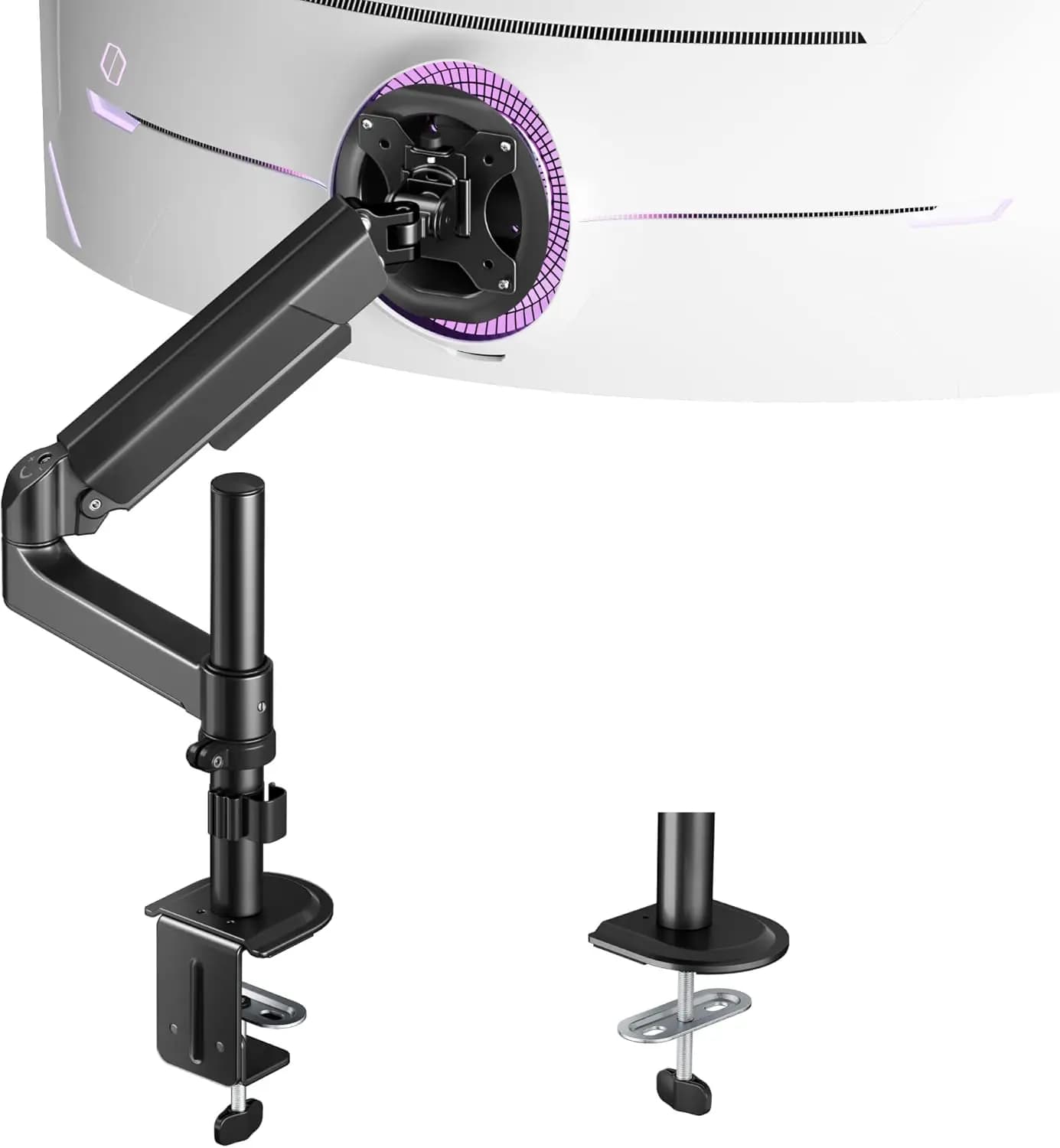 Supporto per Monitor Ultrawide per Schermi Curvi da 40-34-32-27 Pollici, Resistente fino a 12 kg, Montaggio VESA con Gestione Cavi