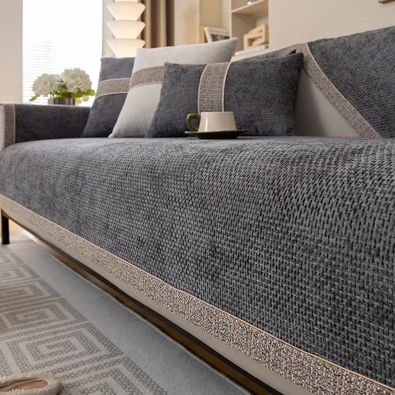 New linen sofa cushion 2024 for all seasons Universal non-slip cover Covers Cotton fabric towel covers