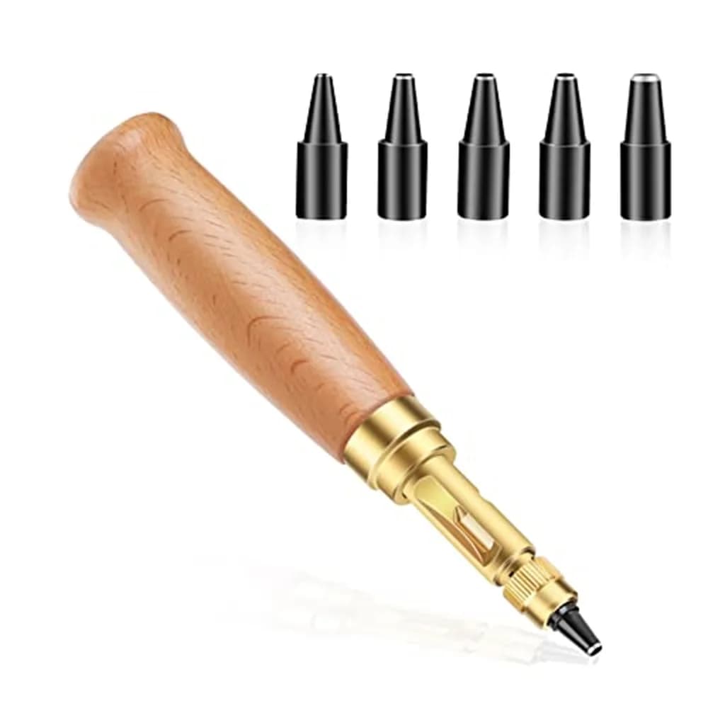 Rotary Punch Tool Manual Interchangeable Leather Punch Tool Belt Punch Tool Comfortable For Paper Bag Straps Belt Punching