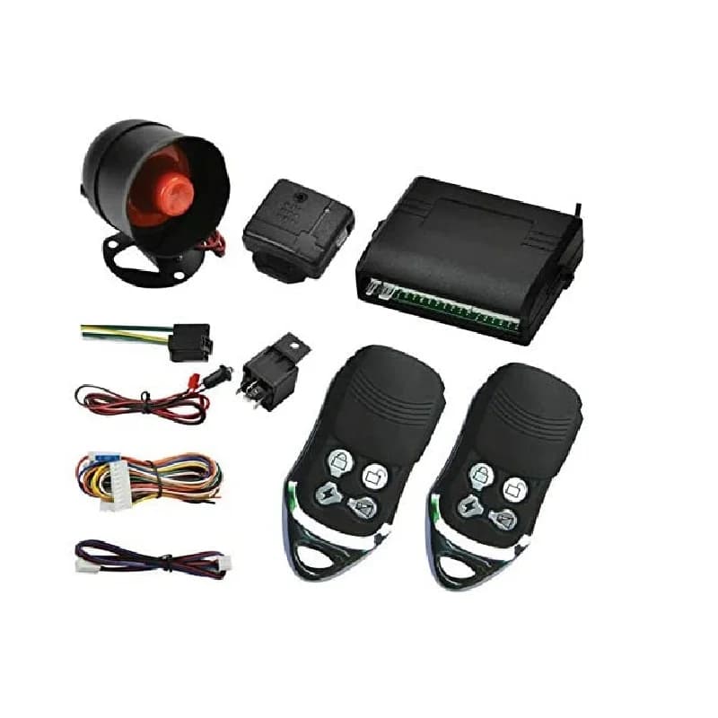 Sistema di chiusura della porta di allarme remoto universale per auto Kit di protezione sistema di sicurezza vibrare Keyless Entry Siren 2 telecomando