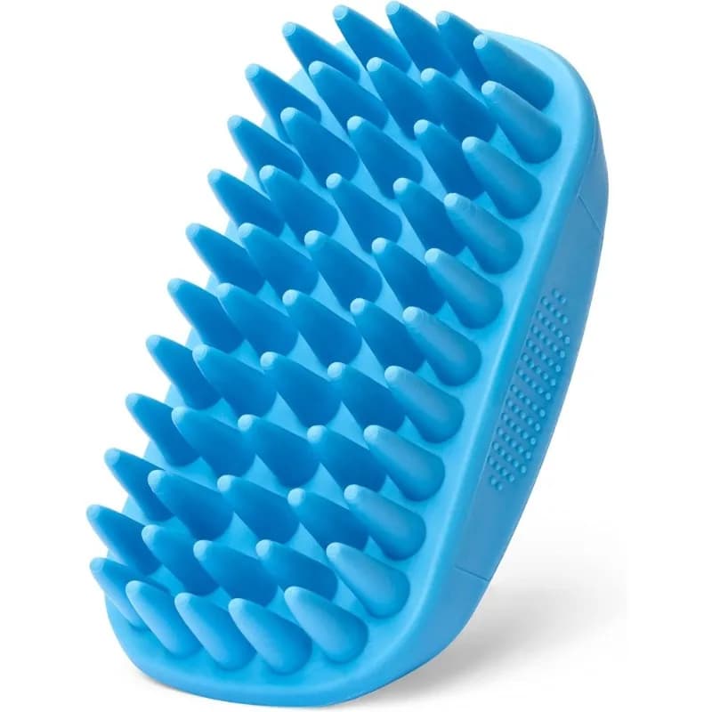 Pet Dog Grooming Brush Soft Rubber Curry Comb Cat Hair Remover Deshedding Tool Bath Shower Massage Brush for Short Haired Dogs