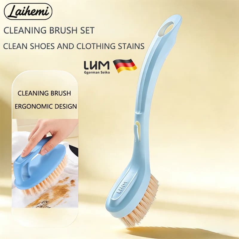 Set di spazzole per la pulizia resistenti, design creativo, portatile ed ergonomico, adatte per spazzolare le macchie su scarpe e abbigliamento.