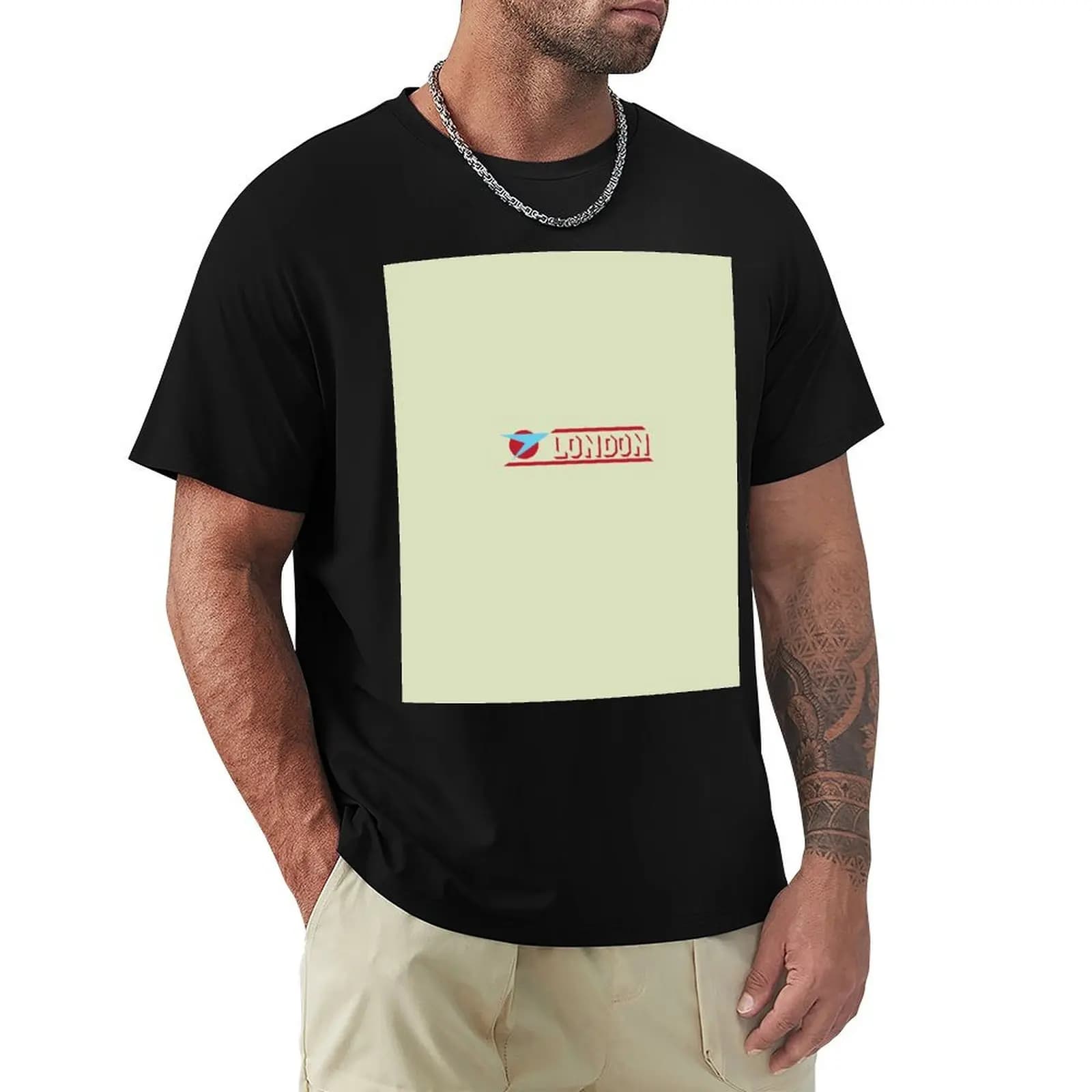 T-shirt London in stile vintage con stampa vintage