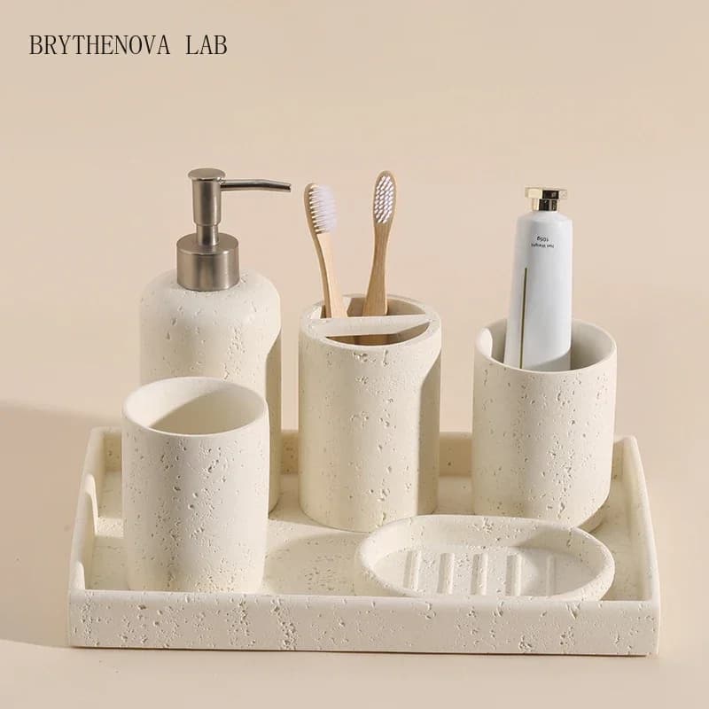 Bathroom Lotion Bottle Toothbrush Holder Tray Toiletry Home European Bathroom Products Hotel Electric Toothbrush Shelf