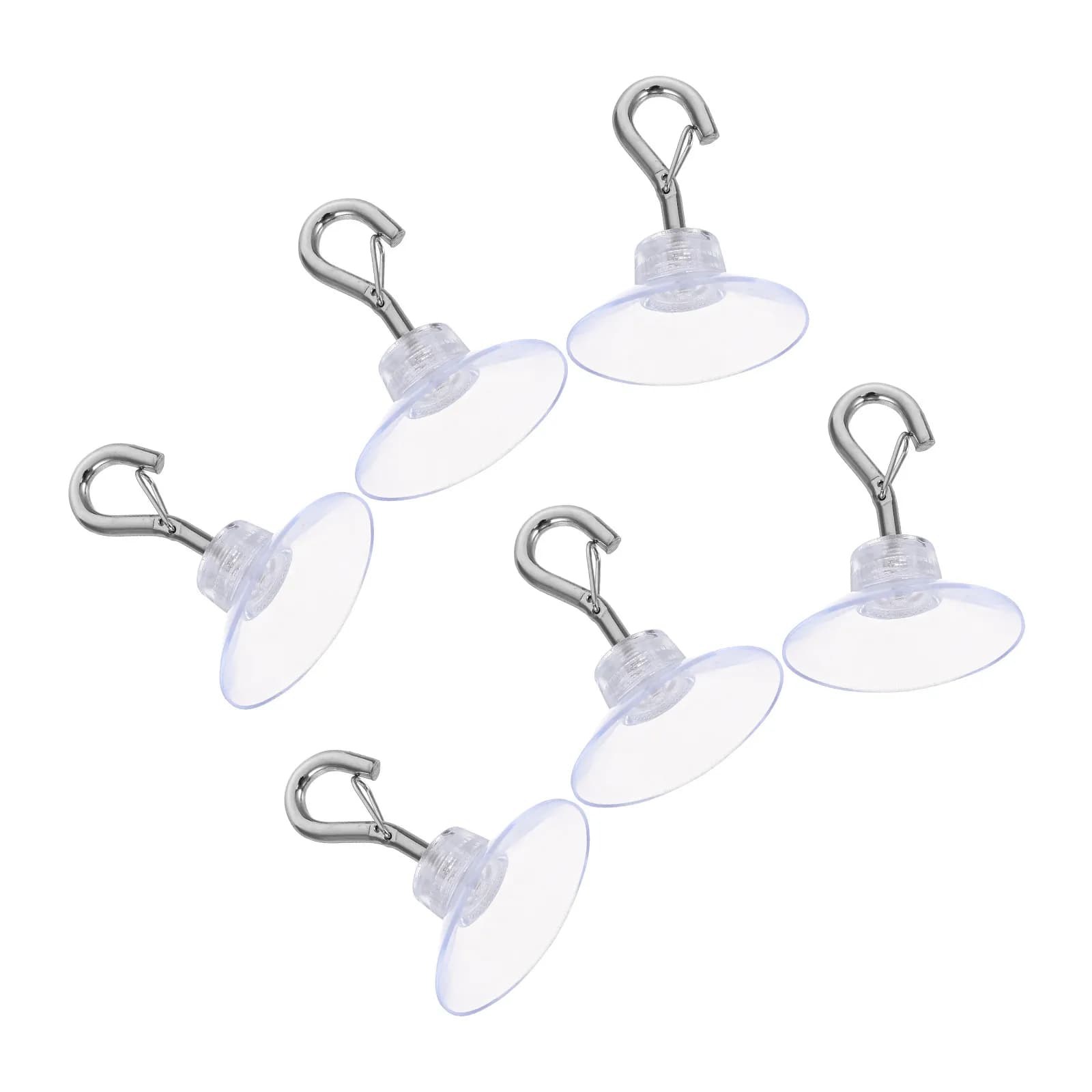 Set di 6 Ganci a Ventosa Trasparenti Resistenti, Riutilizzabili e Non Dannosi per Lampade a Sospensione, Piante, Palloncini, Decorazioni, Bagno