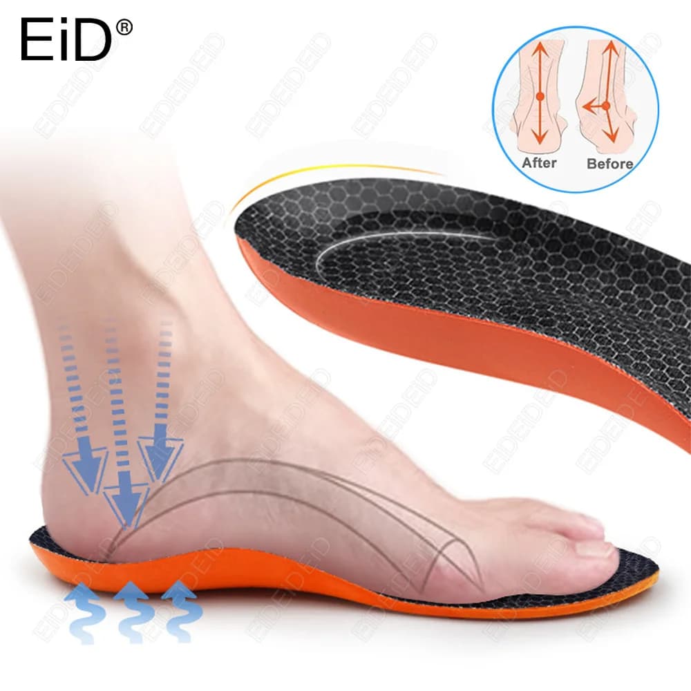EID 1/2 Paia di Solette Ortopediche Sportive Elastiche per Scarpe, Tecnologia Unisex per Assorbimento degli Urti, Solette Traspiranti per la Corsa