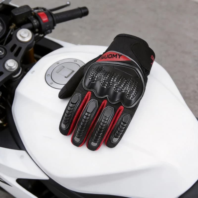 Summer Motorcycle Gloves Mesh Breathable Hard Shell Full Finger Touch Screen Motocross Guantes Moto Men Women Riding Gloves