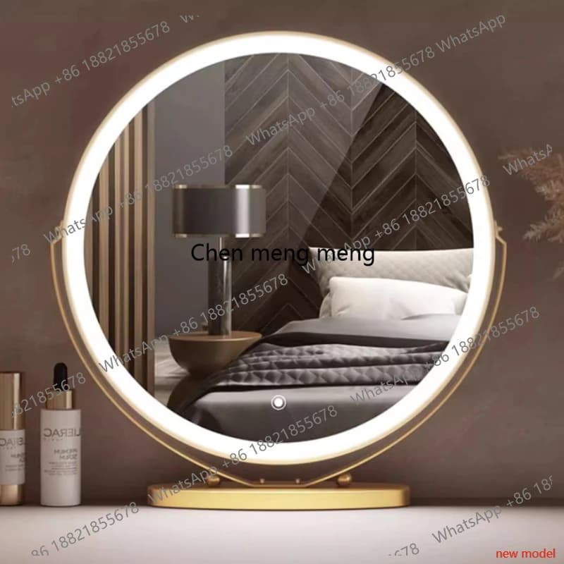 Specchio da trucco moderno con luce, decorazione per la stanza, specchio da tavolo per il trucco, specchi decorativi con luce, decorazioni per la casa, decorazioni per il bagno A17