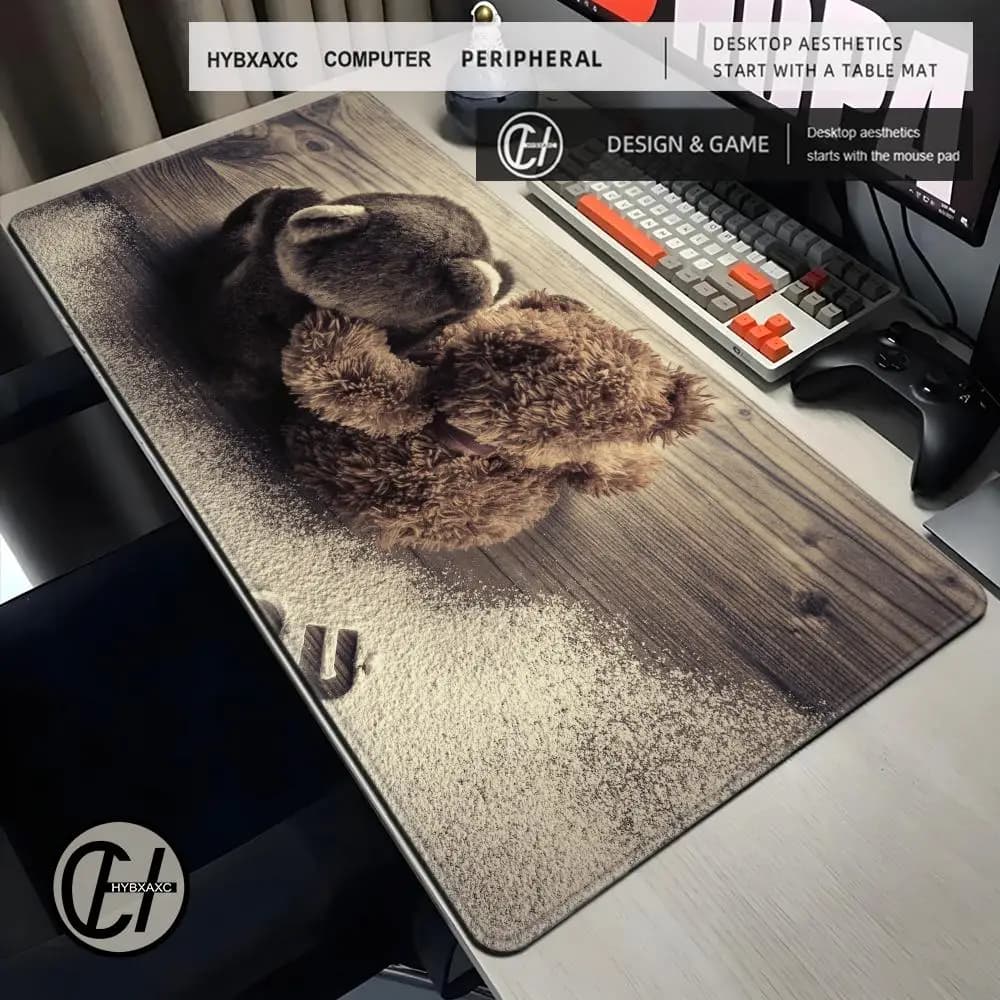 Couple bear Kawaii Mouse Pad 90x40 keyboard desk mat gaming mouse pad Multiple sizes Large Square Computer accessories Mousepad