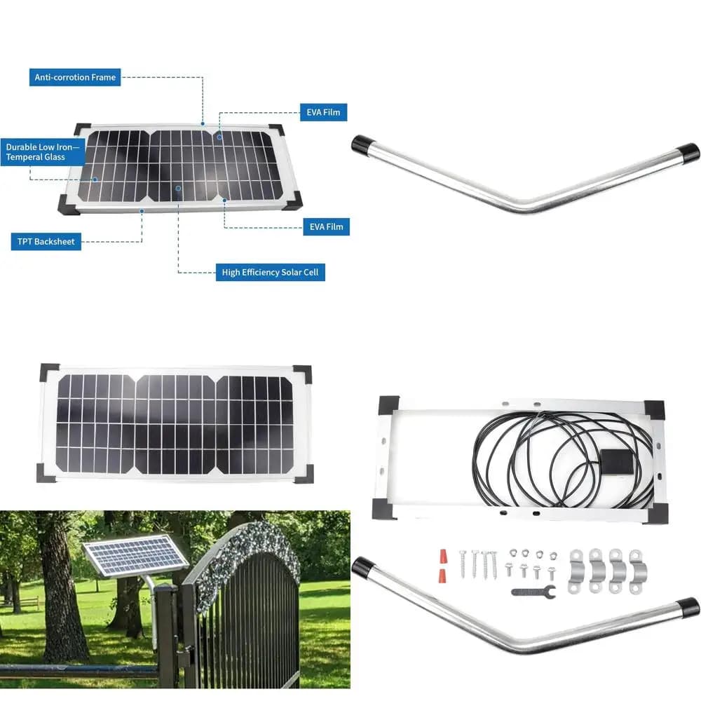 Kit Pannello Solare 10W e Apri Cancello Automatico - Cella Nera, 571W, 371W, 271, 360, 560, 562, 350, 260, 200, 350, 500, 502, 700