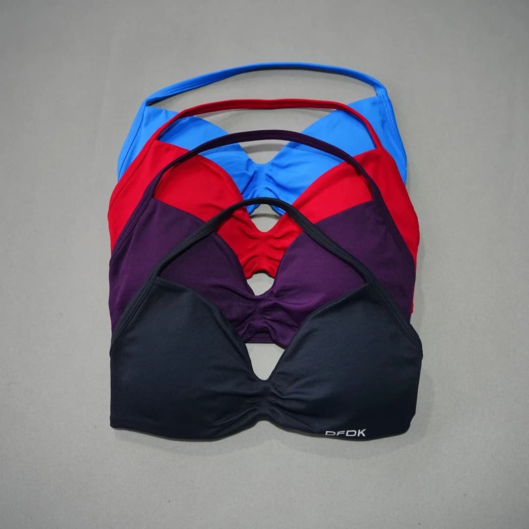 DFDK Women High Support Backless Sports Bra Push Up Breathable Stretch Yoga Bra Fitness Gym Running Workout Athletic Underwear