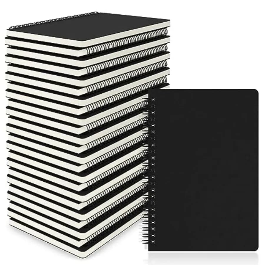 Spiral Journal Notebook, A5 s 5.5"X8." 20 Pages Lined College Ruled Subject Notebook, Travel Writing Journal Notepad Sketchbook