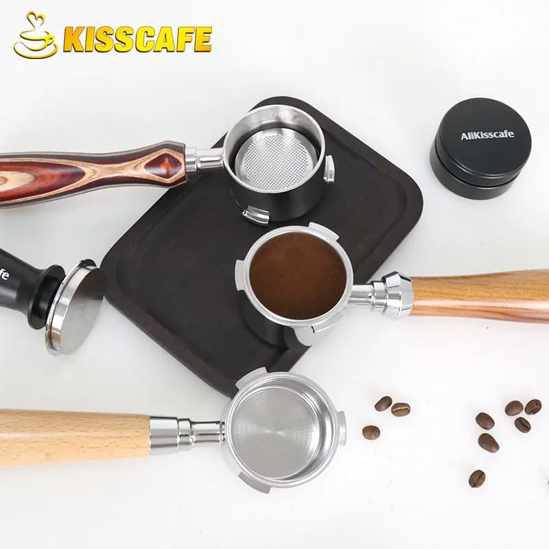 51 mm bottomless coffee stand for Hibrew H11 Homix Replacement filter Bakset Wooden handle Coffee machine accessories Barista