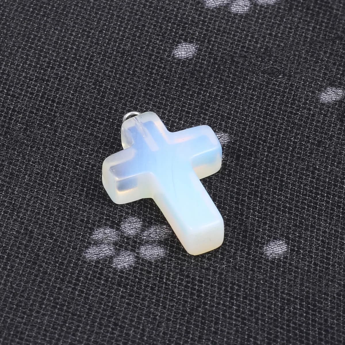 1pcs Fashion Natural Stone Pendant Cross Opal Agate Amethyst Healing Crystals Stone Charms For Jewelry Making DIY Necklaces