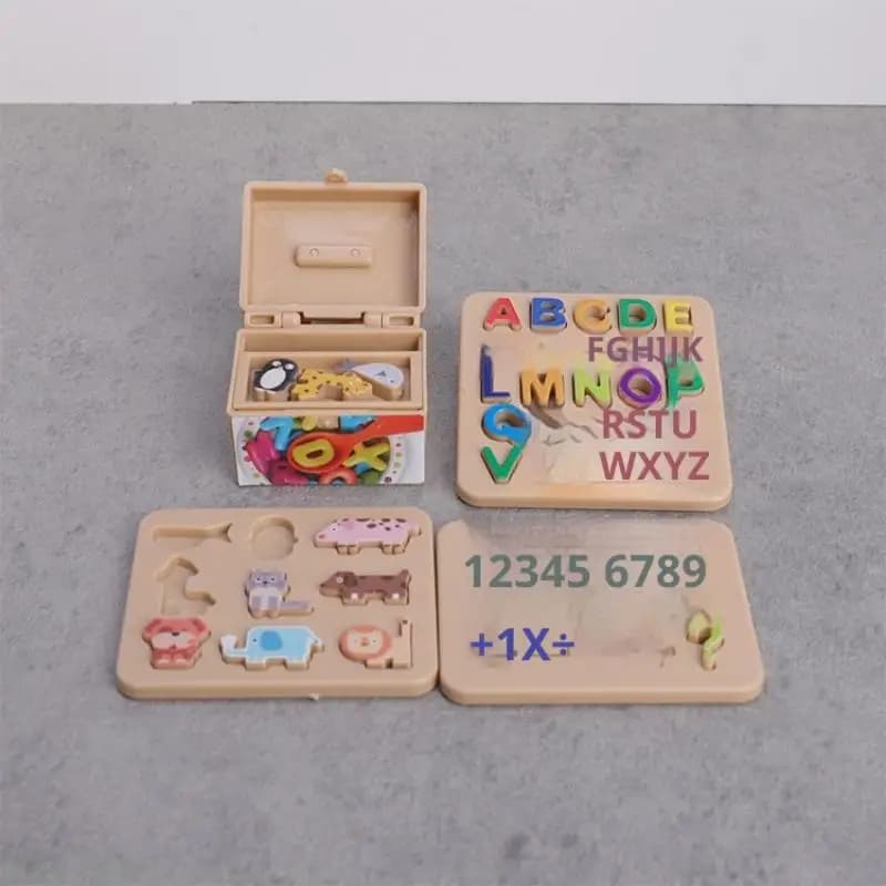 Set di Mattoncini Miniatura per Casa delle Bambole, Puzzle di Lettere e Numeri, Gioco Educativo per Bambini