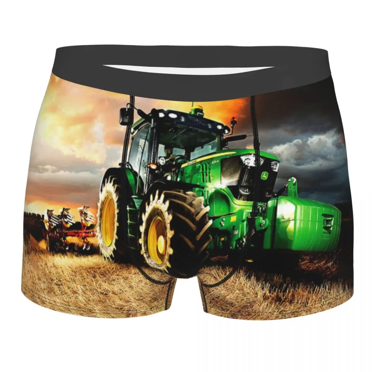 Custom Male Novelty Tractor Underwear Boxer Briefs Breathable Shorts Panties Underpants