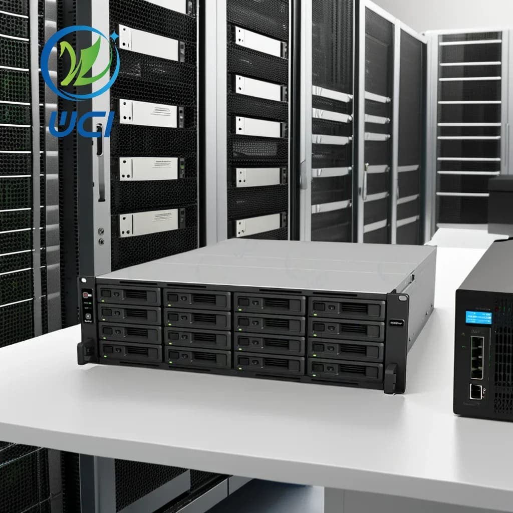 Syno logy Nuovo rackStation originale a 16 alloggiamenti RS4021xs + Server rack di archiviazione NAS senza disco 2U con interfaccia USB SSD Utilizzato ma disponibile