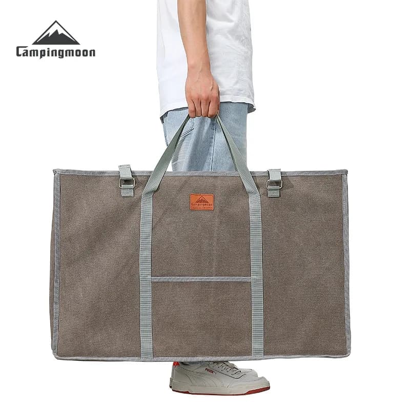 CAMPINGMOON Tavolo Pieghevole Versatile, Borsa Portaoggetti Grande con Manico, Borsa in Tela per Conservazione