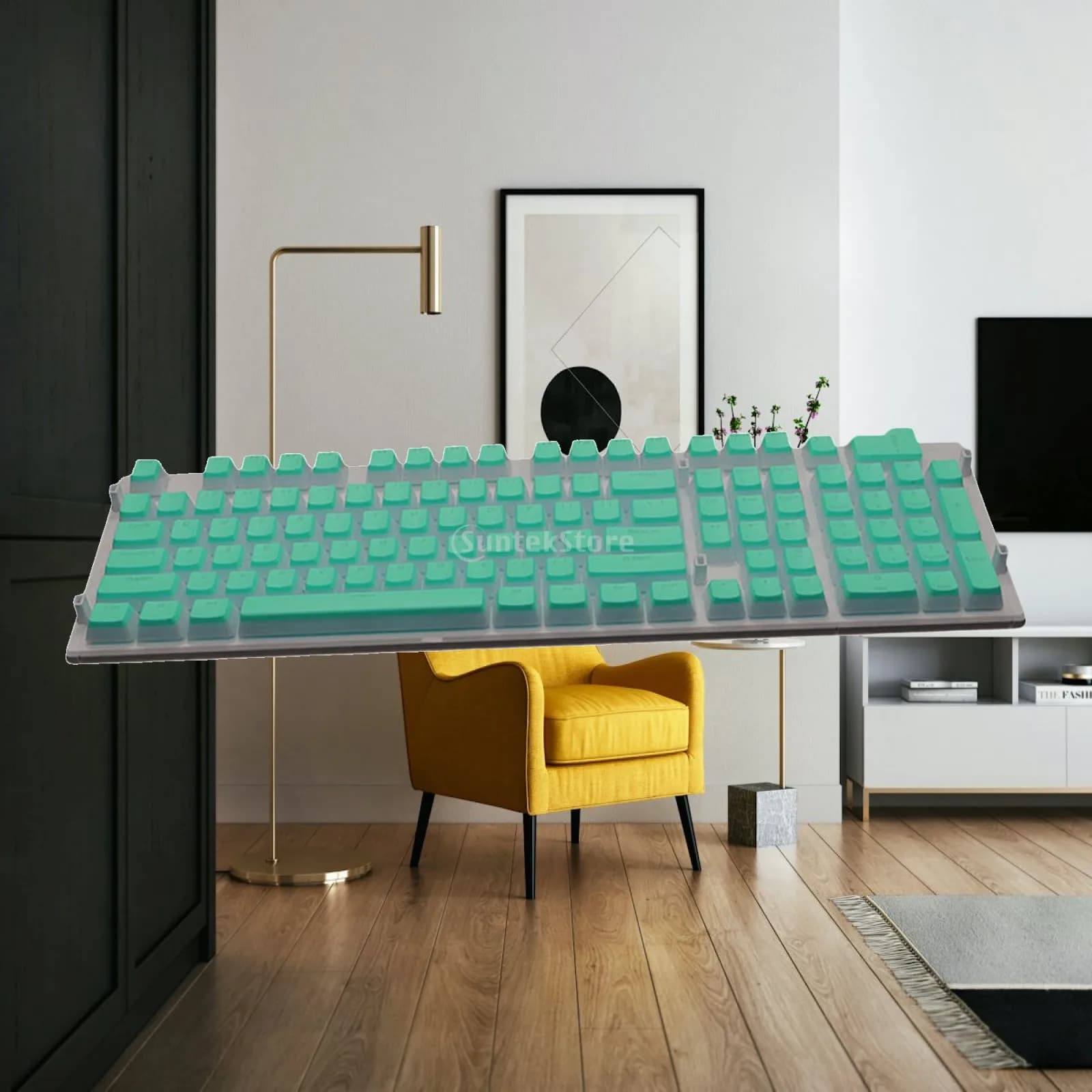 Double Shot PBT Pudding Keycaps Backlit Compatible with Cherry MX Mechanical Keyboard, 108 Keys Caps