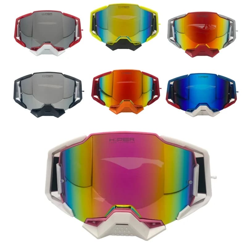 Ski Snowboard Protective Goggles Anti‑Glare Windproof Soft Foam Padding Adult Eyewear for MTB ATV Trail Riding