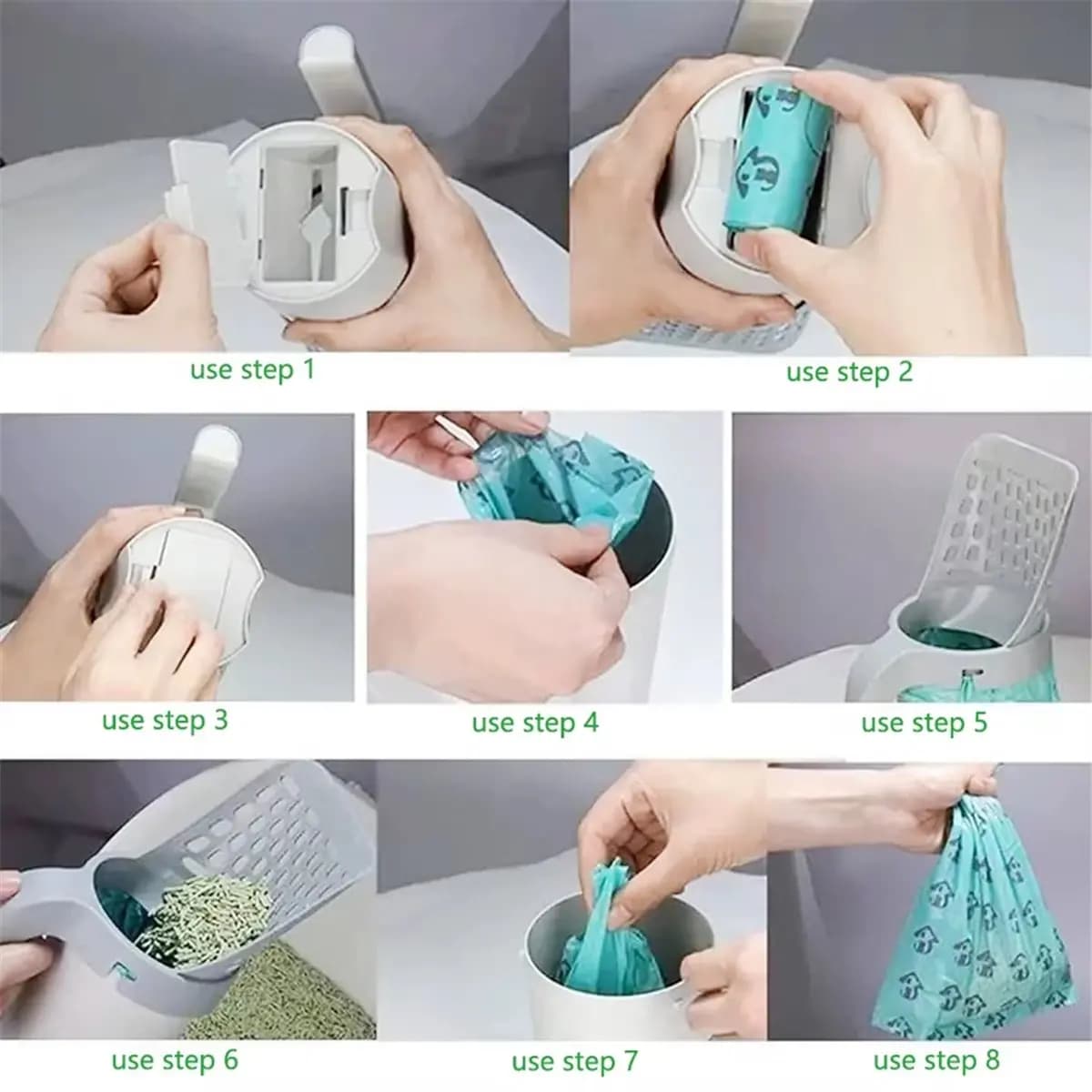 A72P Cat Litter Shovel Scoop for Pet Filter Clean Toilet Garbage Picker Cat Supplies Accessory Cat Litter Box Self Cleaning