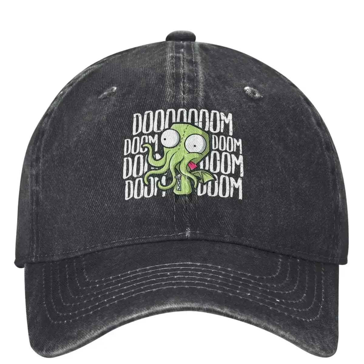 Invaders Zims Washed Baseball Cap GIRthulhu Street Style Hip Hop Hats Summer Men Women Outdoor Gym Sun-Proof Baseball Caps