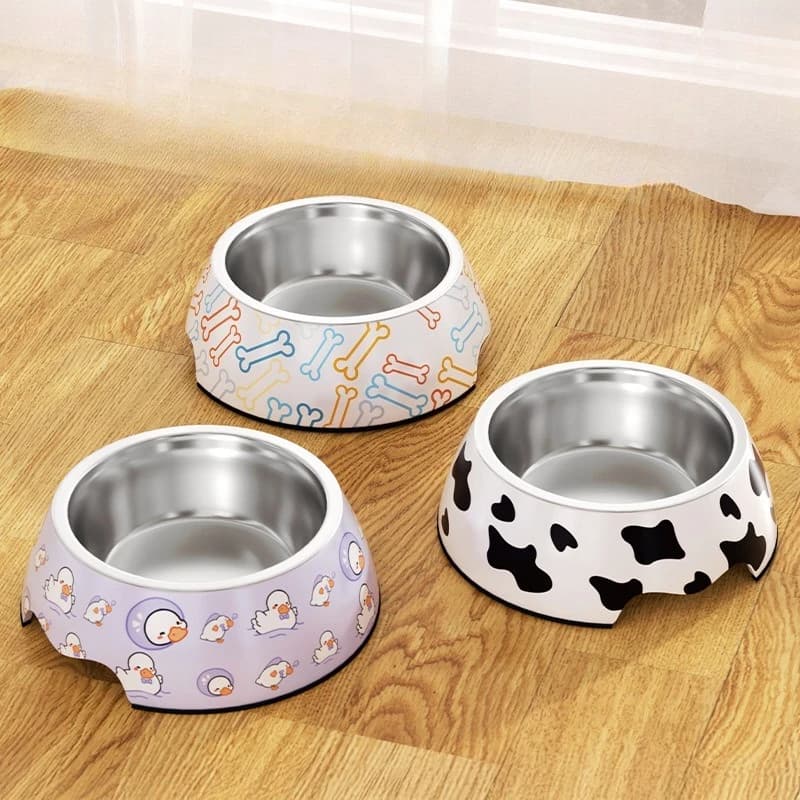 Ciotola per cani in acciaio inossidabile, cibo speciale per cani, acqua potabile, cibo per gatti, ciotola di riso, ciotola per cani antiribaltamento e ciotola per gatti