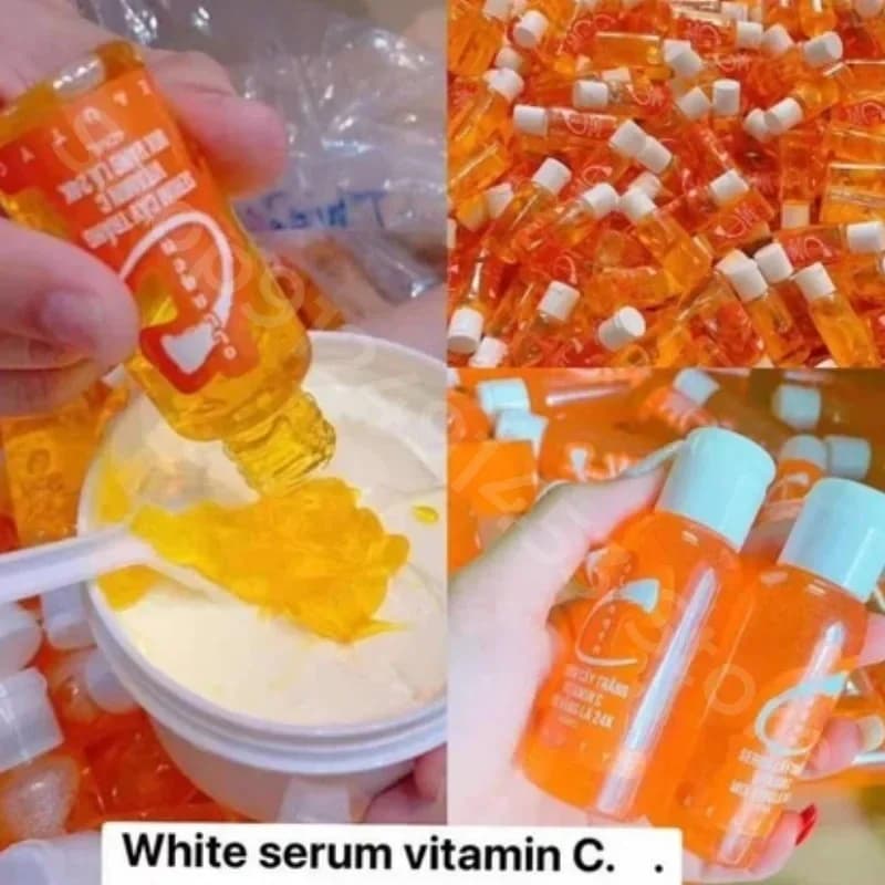 Sleaching body serum for skin to vitamin C: fades dark spots and scars, illuminates the armpits/knee/cavills, skin tone uniform