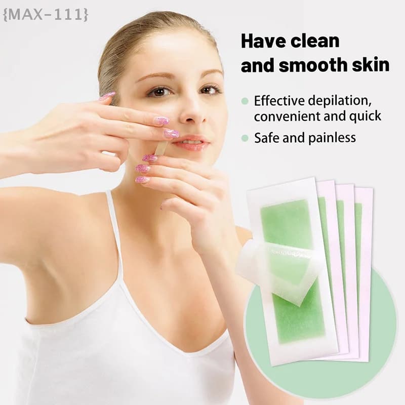 Quick & Precise Facial Waxing Strips - Pre-Cut for Easy Lip, Chin & Brow Hair Removal, Salon Smooth Results at Home