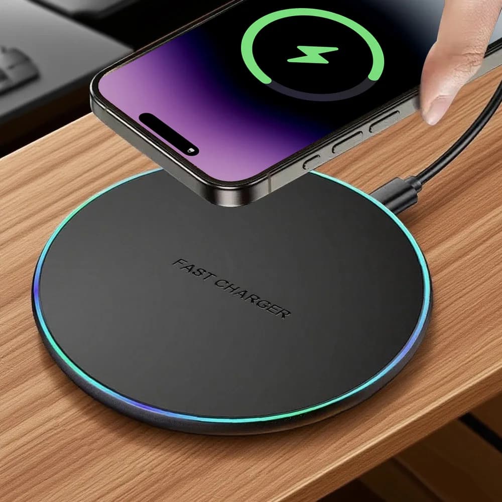 Caricatore Wireless da 40W con Supporto per Ricarica Rapida per iPhone 17-11 X XR Samsung S22 S21 Xiaomi e Telefoni Android