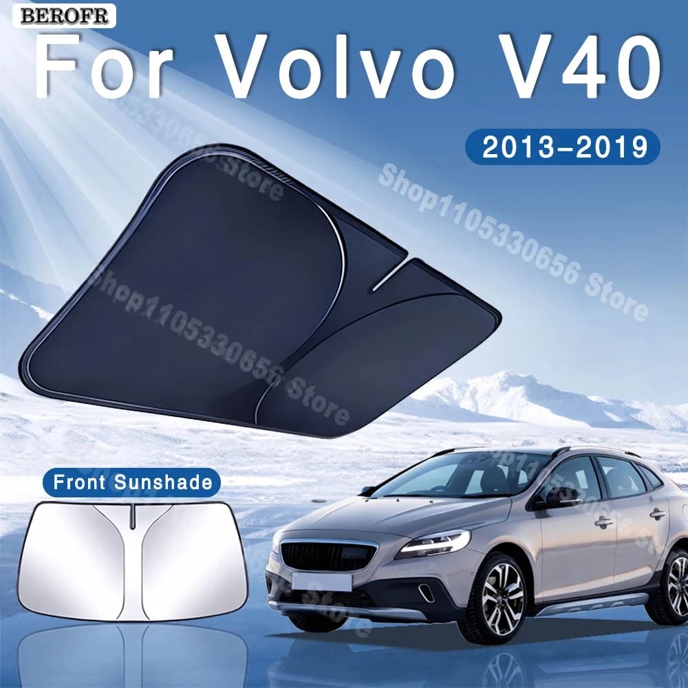 Foldable Car Sun Visor Front Windshield Sunshade Heat Insulation Summer Cooling Auto Accessories For Volvo V40 2013~2019 2014