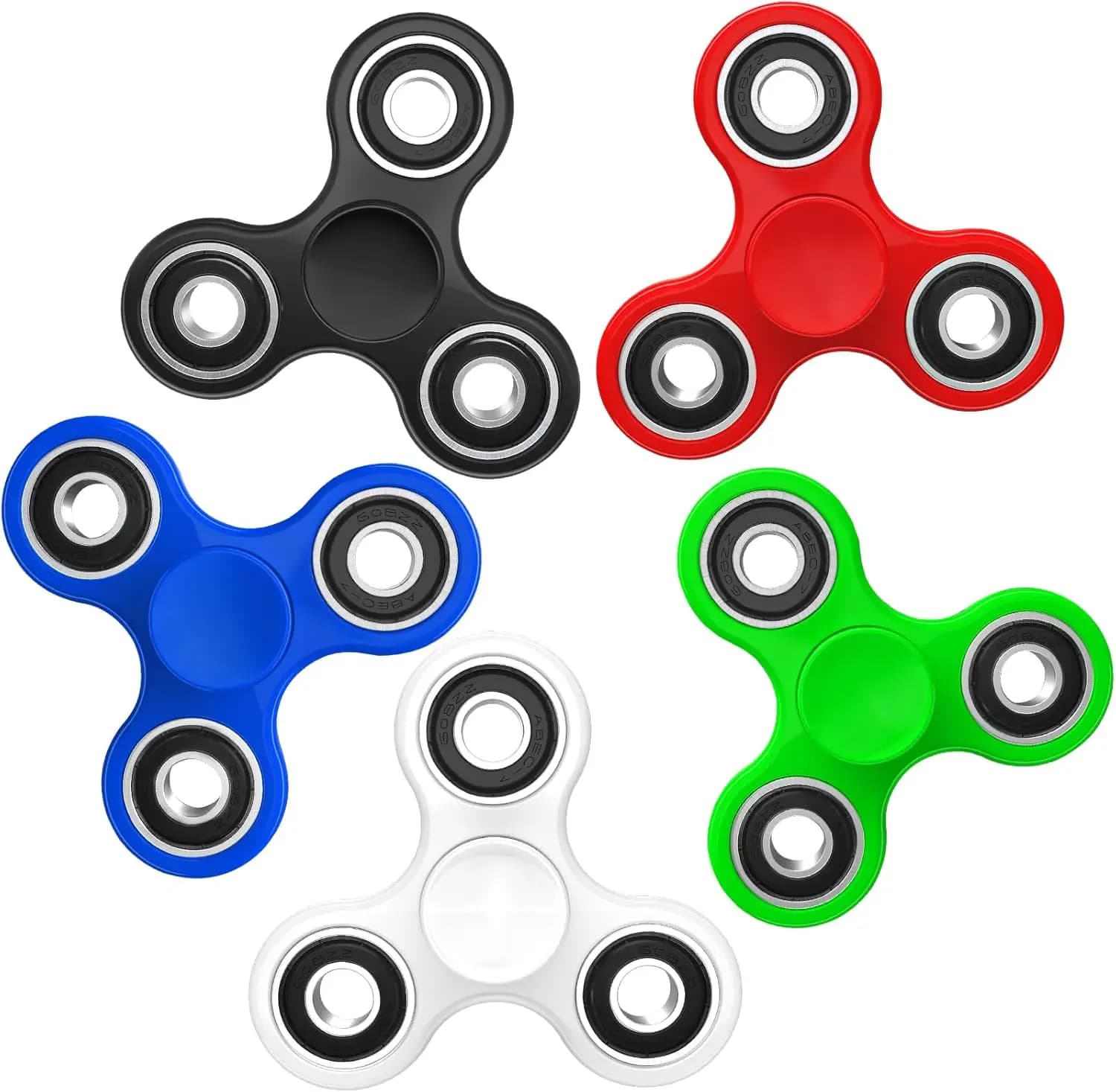 Set di 5 Fidget Spinner - Giocattoli Sensoriali Antistress per Adulti e Bambini, Riduzione dell'Ansia