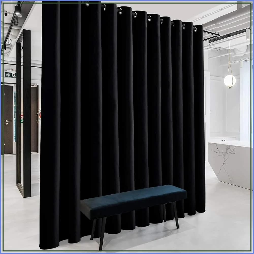 RYB HOME Extra Wide Blackout Curtain, 20ft x 9ft, Room Divider, Energy Saving, Privacy Shade for Patio, Hallway, Office, Apartment