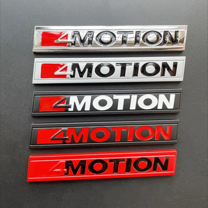 3D Metallo 4 Movimento Logo 4motion Emblema Baule di Un'auto Distintivo Per Volkswagen CC T5 Golf 4 Passat B6 Tiguan 4MOTION Adesivo Accessori