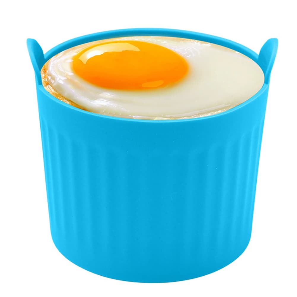Stampi antiaderenti per friggitrice ad aria, ramekin per cuocere le uova, in silicone alimentare resistente al calore fino a 428°F (220°C), lavabili in lavastoviglie.