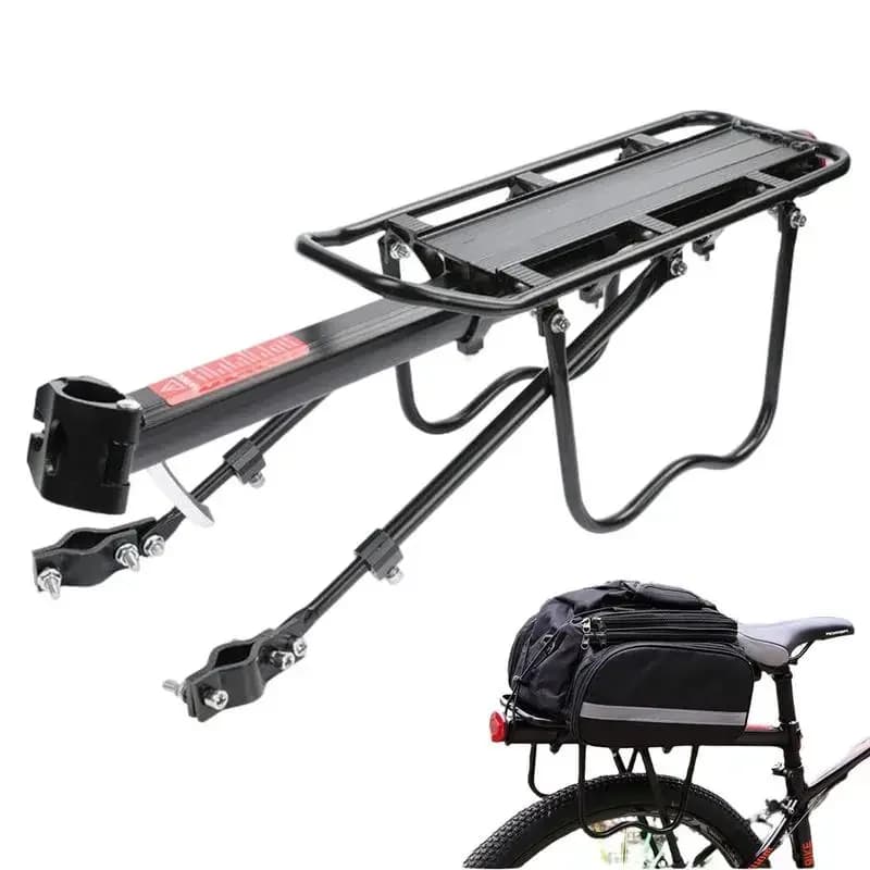 Portapacchi per bici da strada MTB con luce posteriore Portapacchi posteriore per bicicletta a sgancio rapido Portapacchi per bicicletta in lega universale per ciclismo
