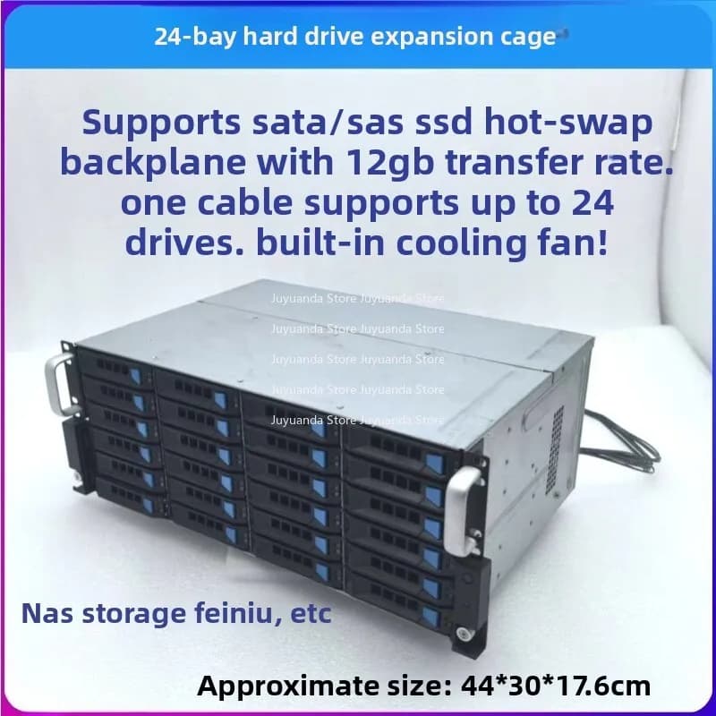 Cesto per dischi rigidi da 3,5 pollici a 12 alloggiamenti, 6 GB di memoria, NAS CDN, Hot-Swap, SAS, Design Integrato a Catena per Soluzioni di Archiviazione Avanzate