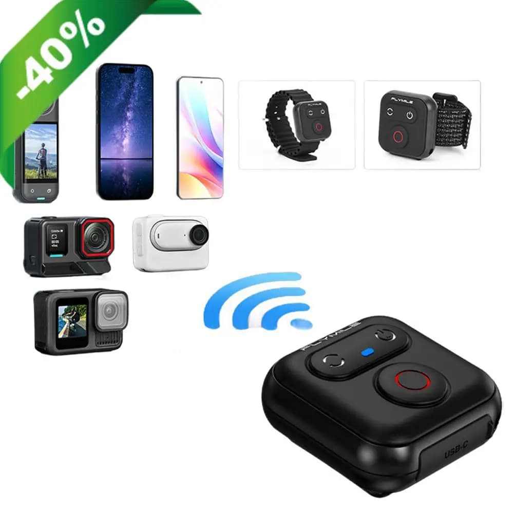 Bluetooth remote control for action camera for smart wireless controller DJI Insta360 with wrist strap