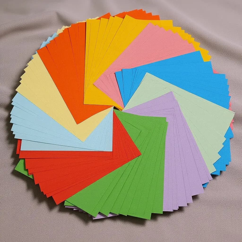 Colorful Origami Sheets Assorted Pastel Square Papers Multiple Colors DIY Crafts Kids Adults Beginners Art Square Paper