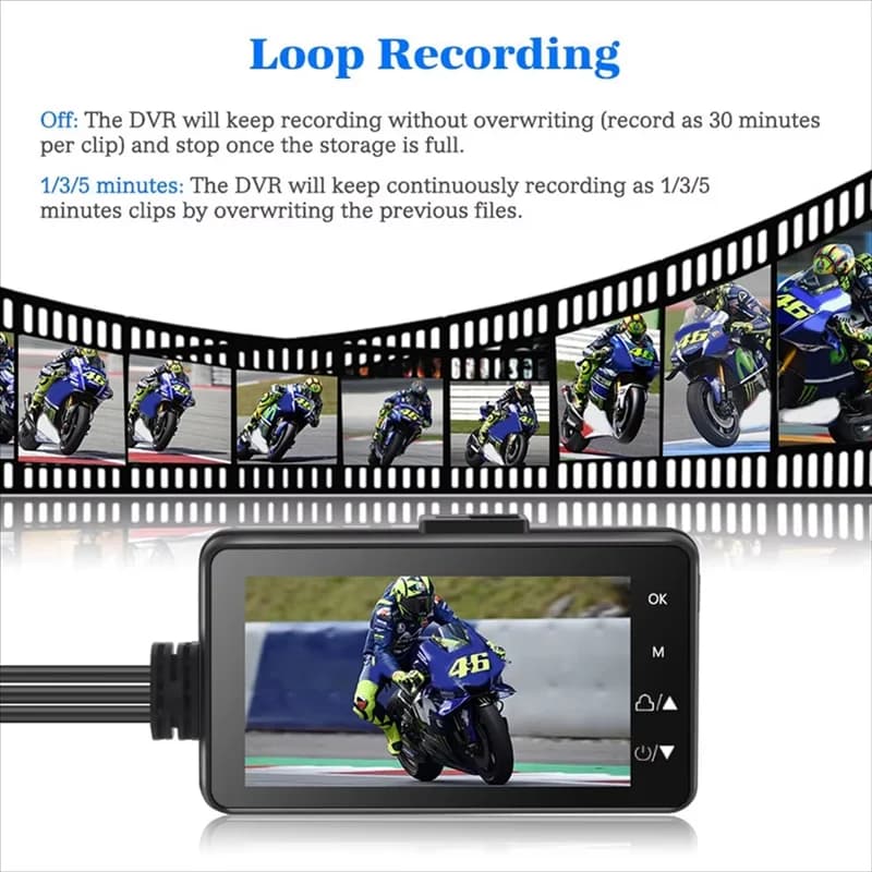 Dash Camera Dash Camera with front back camera Waterproof motorcycle driving recorder
