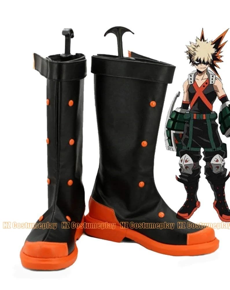 Anime Katsuki Bakugo Stivali Scarpe Cosplay Scarpe da festa cosplay di Halloween per uomini e Wowen