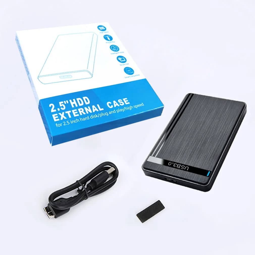 2.5 Inch External Mobile Hard Drive Case USB 3.0/2.0/Type C to SATA SSD External Storage HDD Box For Computer Plug and Play